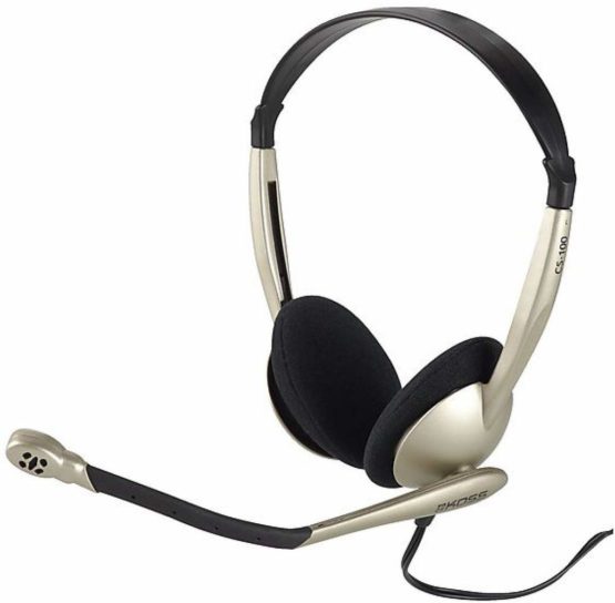 Koss "CS100" Communication Headset with Noise Cancellation technology (3.5 mm Jack) for iMac/Laptop/PC/DJ/MP3 Players - Gold|Black - Image 4