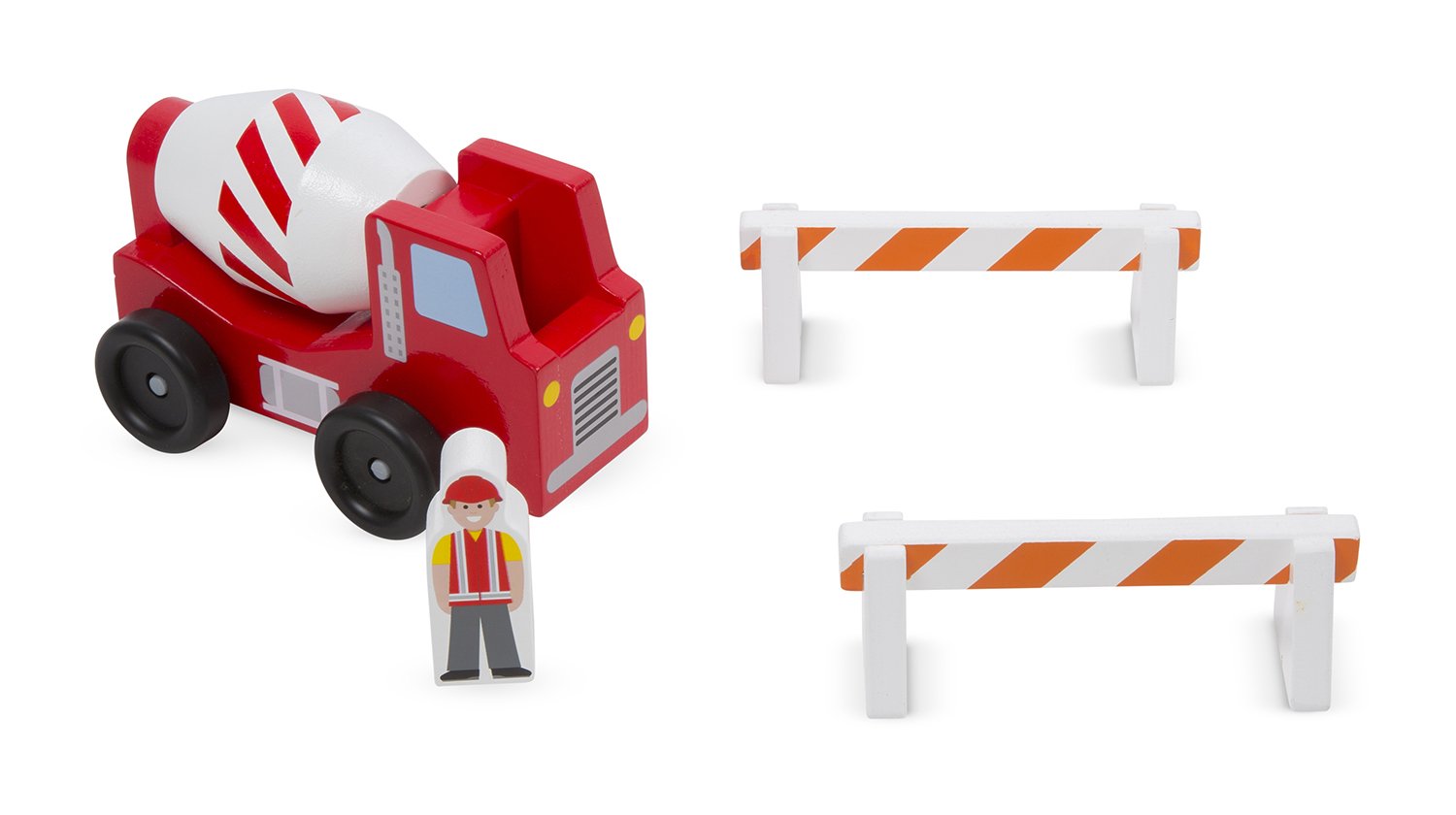 Melissa & Doug Construction Vehicle Set, Wooden Vehicles and Trains, Trucks and Vehicles, 2+, Gift for Boy or Girl - Image 2