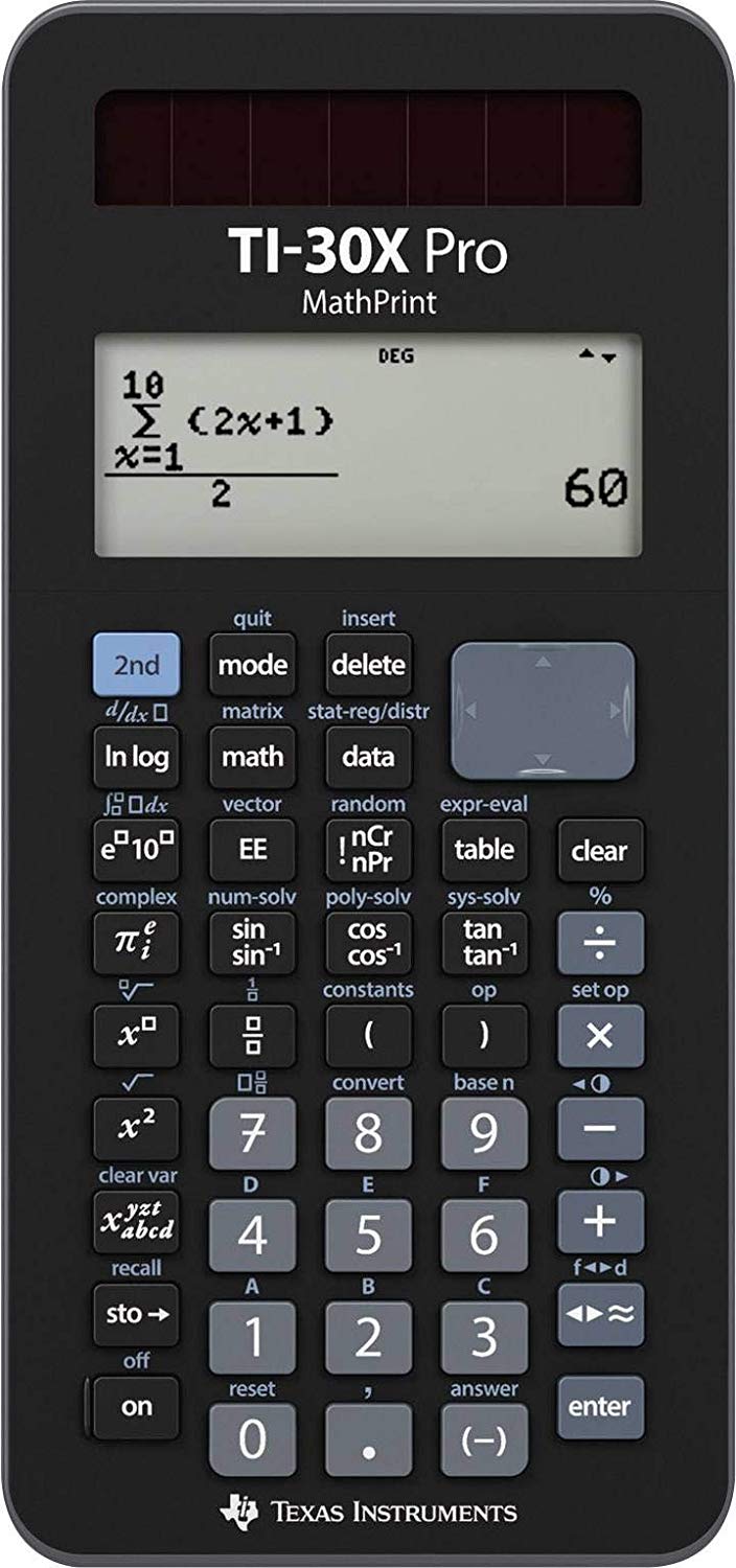 Texas Instruments 30xpromp/tbl/2e5 scientific calculator, Black, Taschenrechner