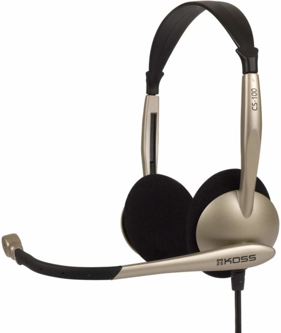 Koss "CS100" Communication Headset with Noise Cancellation technology (3.5 mm Jack) for iMac/Laptop/PC/DJ/MP3 Players - Gold|Black - Image 3