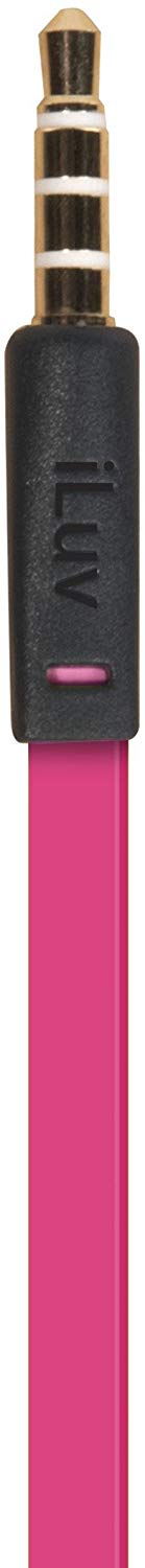 iLuv Neon Sound In-Ear Earphones for Smartphone with Remote Control and 3 Sizes of Ear Buds Pink, Baby Pink Neon - Image 4