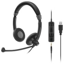 Sennheiser SC 75 USB MS Dual sided UC headset with USB connector including in-line call control and 3.5