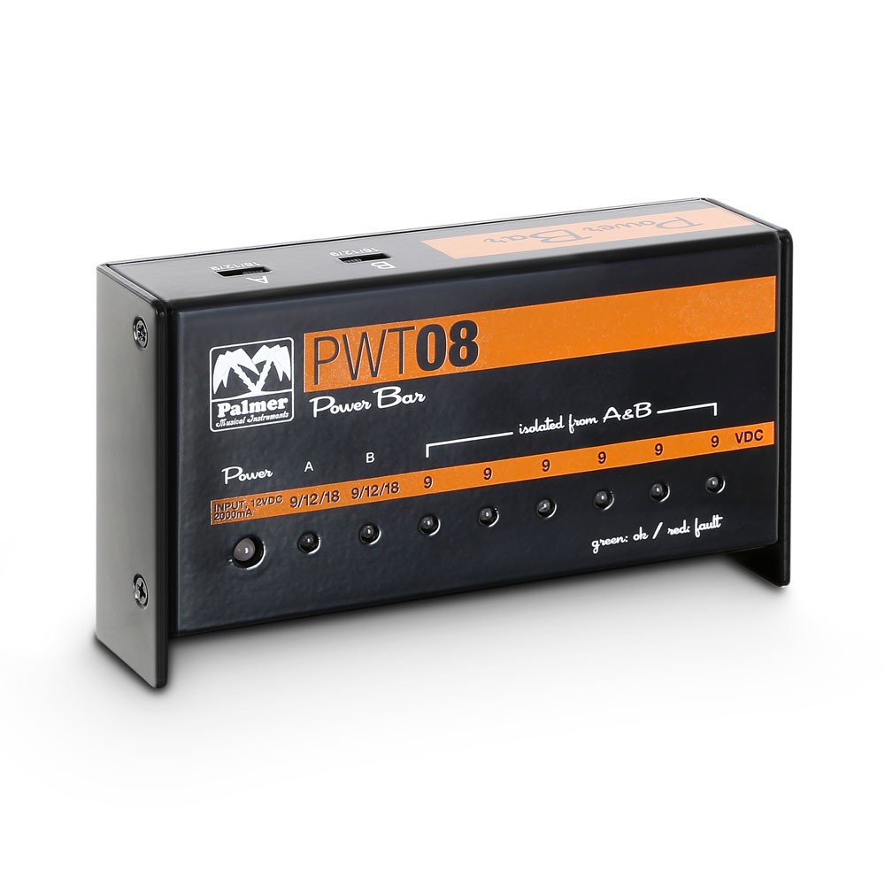 Palmer PWT 08 - Universal 9V Pedalboard Power Supply 8 Outputs, n.a