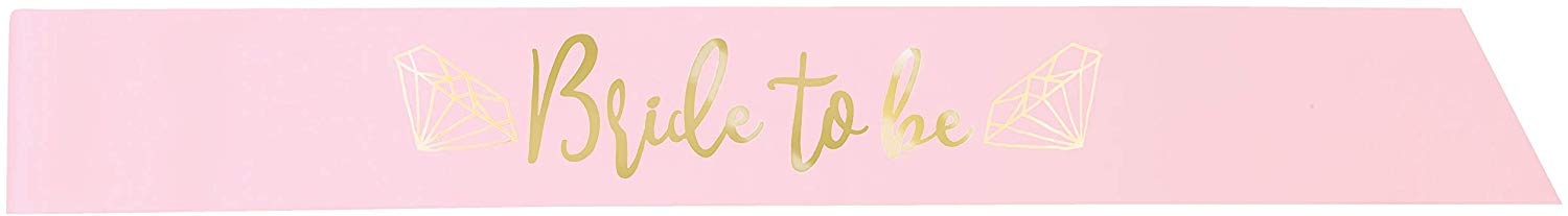 Dazzling Pink & Gold Bride to Be Sash - Elegant Bachelorette Party Accessory - Perfect for Memorable Celebration - 1 Pc