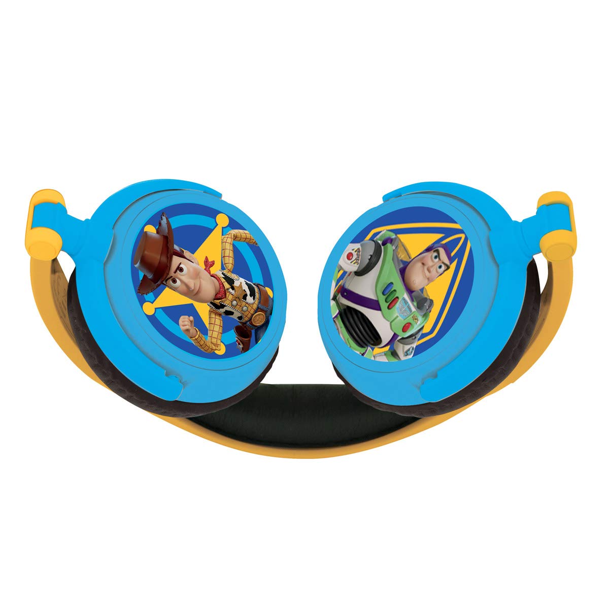 LEXIBOOK Disney Toy Story 4, Woody, Buzz & Forky, Stereo Headphone, Kids Safe, Foldable and Adjustable, Blue/Yellow, HP015TS