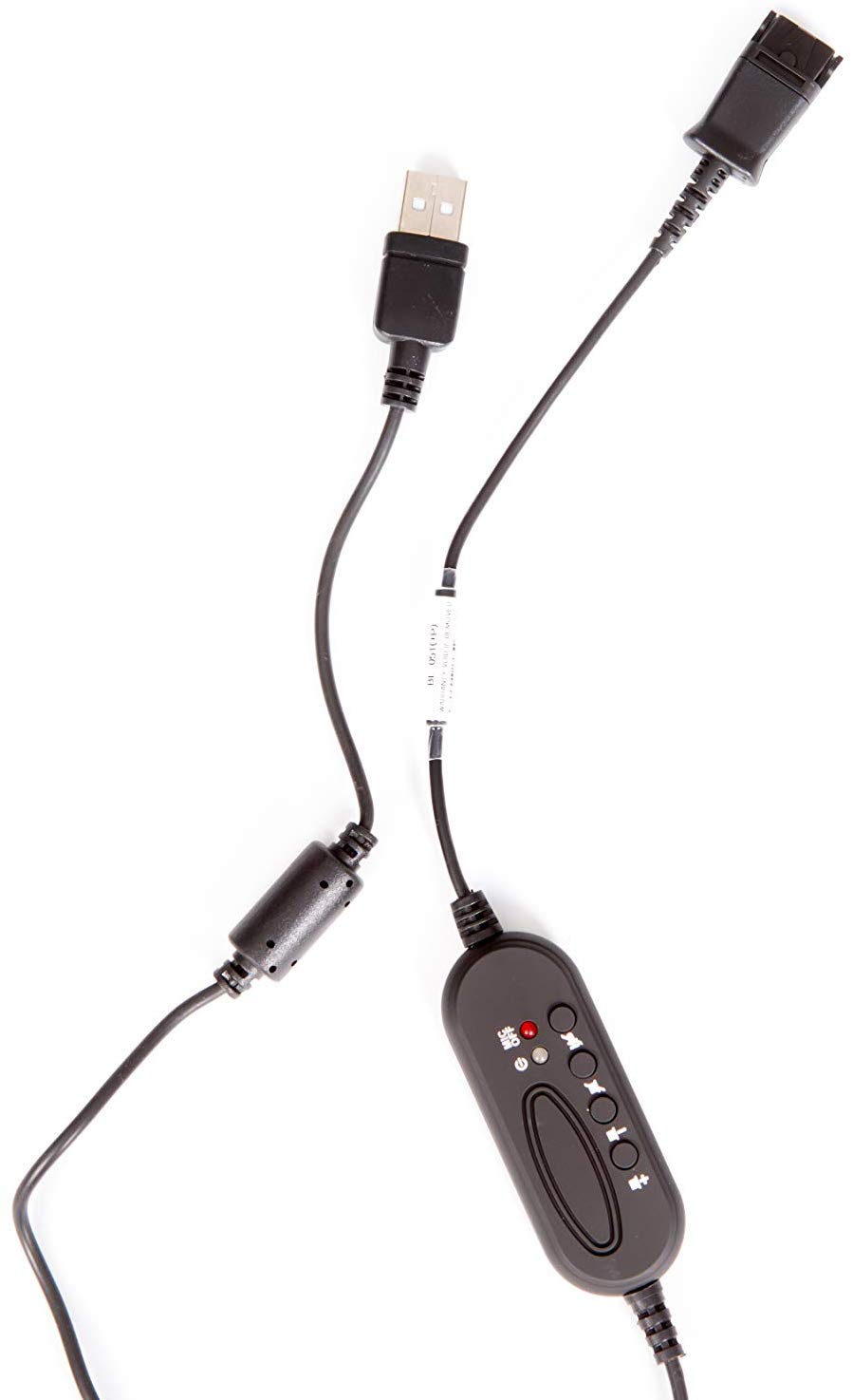 Avalle Plantronics Compatible AV02 QD To USB Adaptor With Volume/Mute Control, Black - Image 2