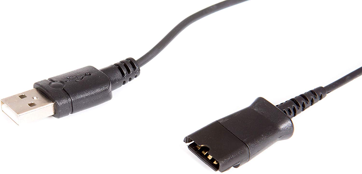 Avalle Plantronics Compatible AV02 QD To USB Adaptor With Volume/Mute Control, Black - Image 3