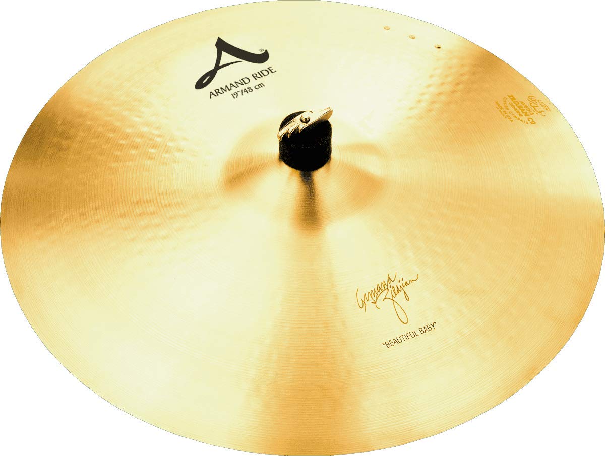 Zildjian A Zildjian Series - 19 Inch Armand Zildjian Beautiful Baby Ride with 3 Rivets, MultiColored, 22"