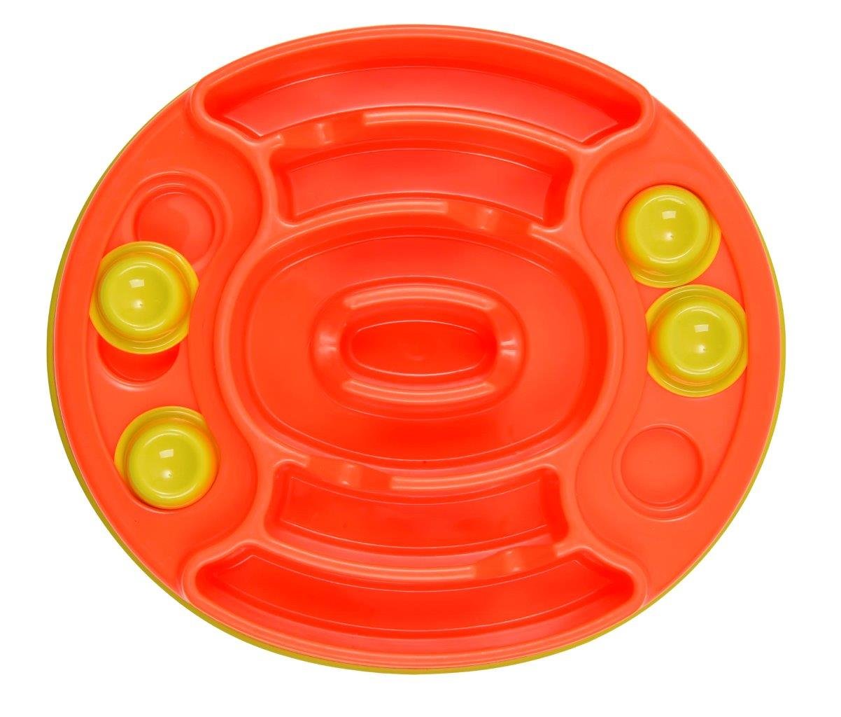 K9 Pursuits Forage Slider 2-in-1 Anti Gobble Feeder & Interactive Game, Orange - Image 2