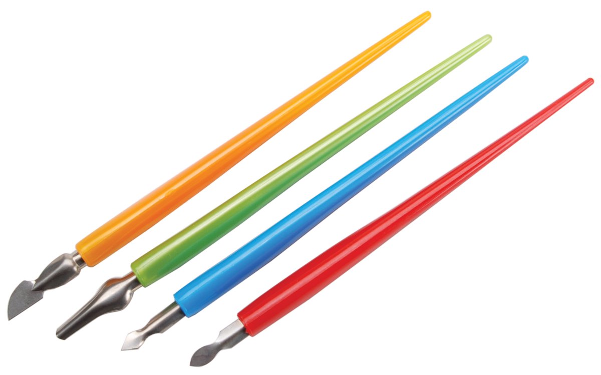 Royal Brush Foil Engraving Art Scraper Tools 4/Pkg, Multicolour