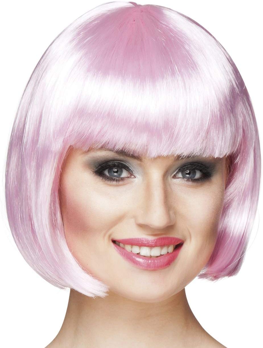 Boland 85888 Cabaret Wig Light Pink, Pink Light
