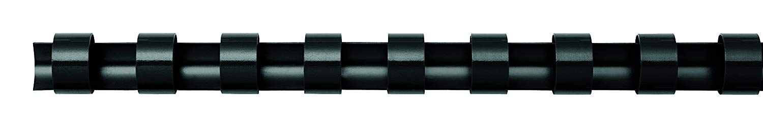 Fellowes Plastic Binding Combs, 8mm A4, 21-40 Sheet Capacity, 21 Rings, Black, Pack of 100 - Compatible with Comb Binding Machines