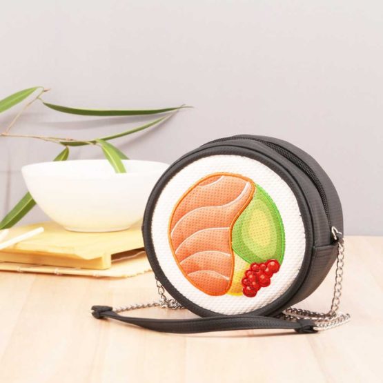 Oh My Pop! Maki-Sushi Shoulder Messenger Bag, 16 cm, Red - Image 4