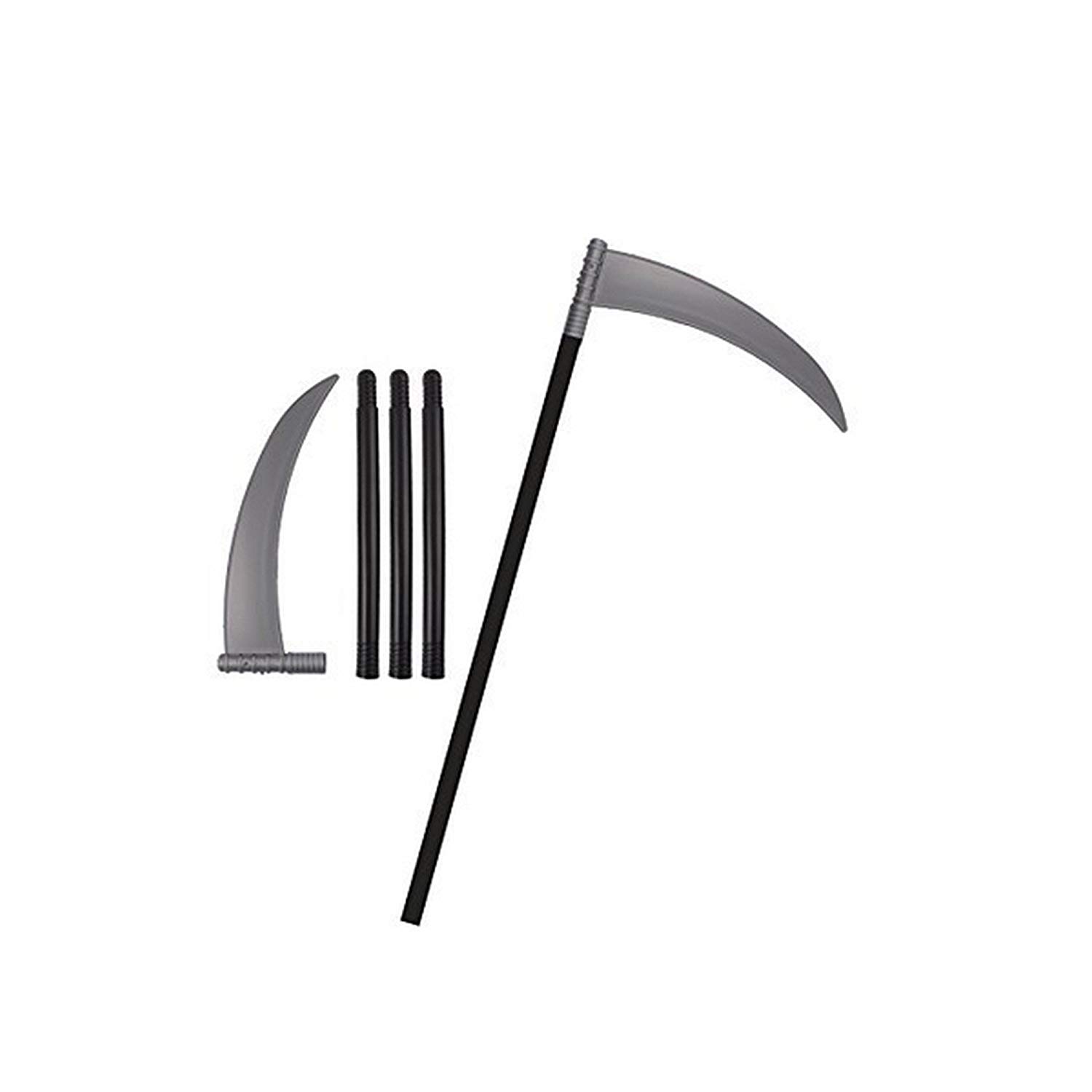 Henbrandt Plastic Death Scythe 110cm Grim Reaper Scythe Spectre of Death Dark Phantom Cosplay Accessory Trick or Treat Halloween Costumes Fancy Dress Costume Unisex Accessories for Men and Women