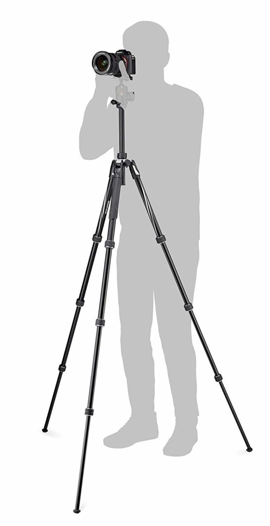 Manfrotto MKBFRTA4GT-BH Befree Advanced Travel Tripod, Twist Lock with Ball Head for Canon, Nikon, Sony, DSLR, CSC, Mirrorless, Up to 12 kg, Lightweight with Tripod Bag, Aluminium, Black - Image 2