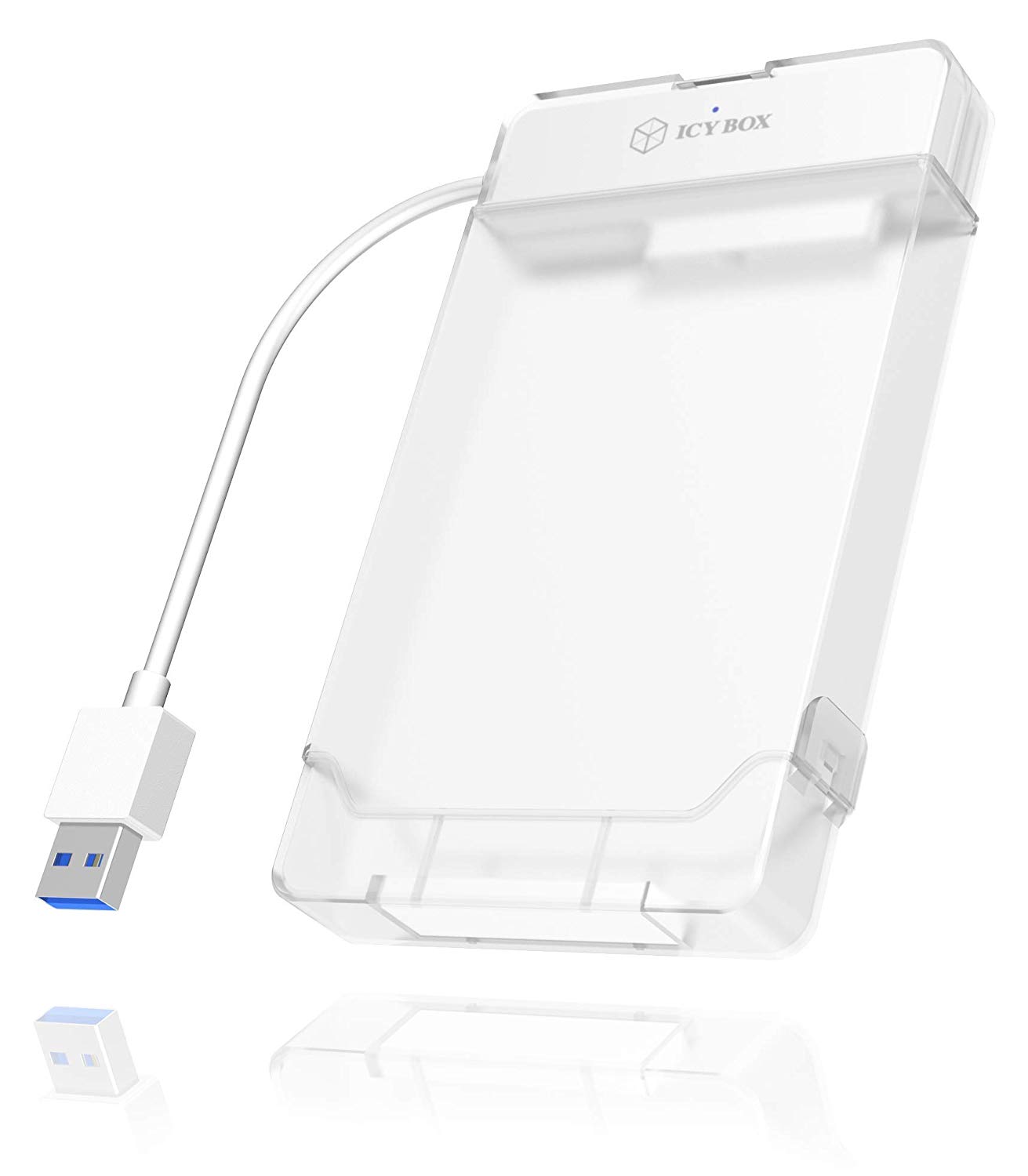 ICY BOX USB 3.0 to SATA Adapter for 2.5" HDD/SSD with Protective Case for Adapter and Drive SATA III, UASP, IB-AC703-U3 - Image 2