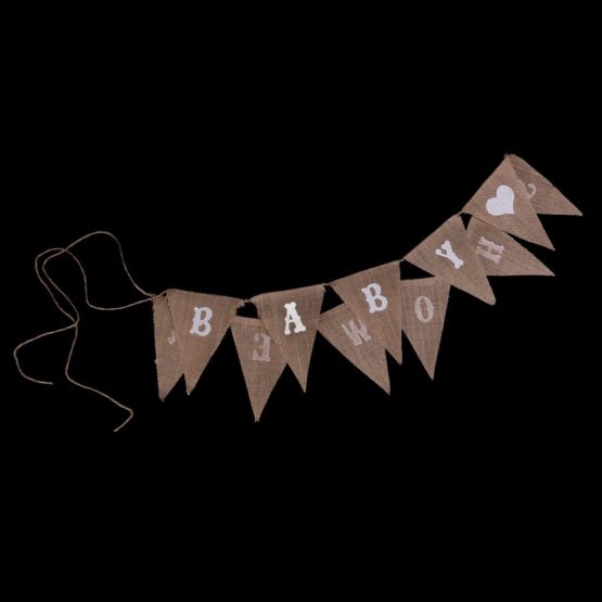 AKORD Bunting Banners Party Decoration 11 Flags, Jute, Hessian, 280 x 17 x 0.01 cm - Image 4
