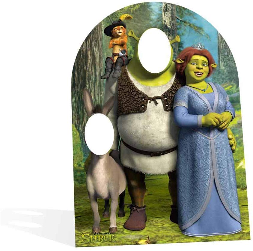 STAR CUTOUTS STSC821 Offical Lifesize Cardboard Cutout Party Decoration & Fun Gift Shrek Fiona Donkey Child Size Stand in Height 134cm