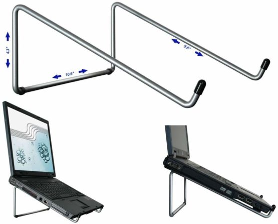 R-Go Steel Basic Laptop Stand, silver - Image 2