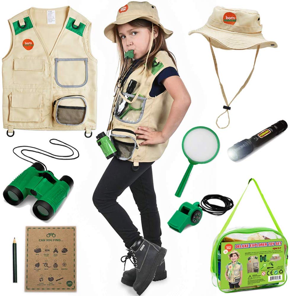 Kids Camping Gear Camping and Backyard Kits Cargo Vest and Hat for Zoo  Keeper