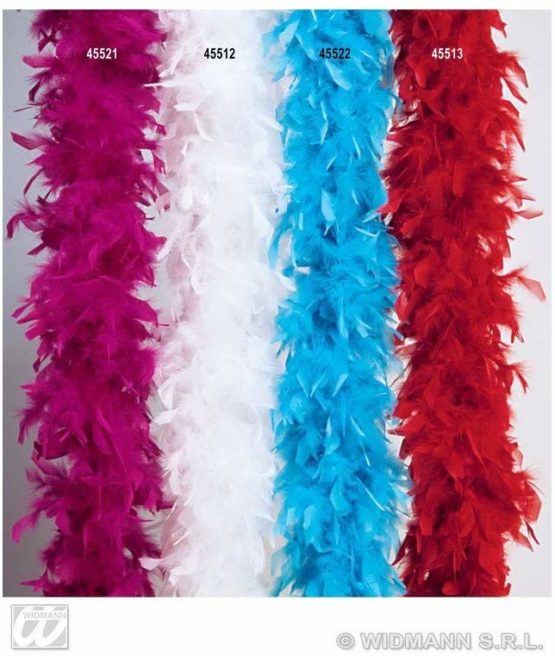Feather Boa 180cm White Accessory for Fancy Dress BigaMart
