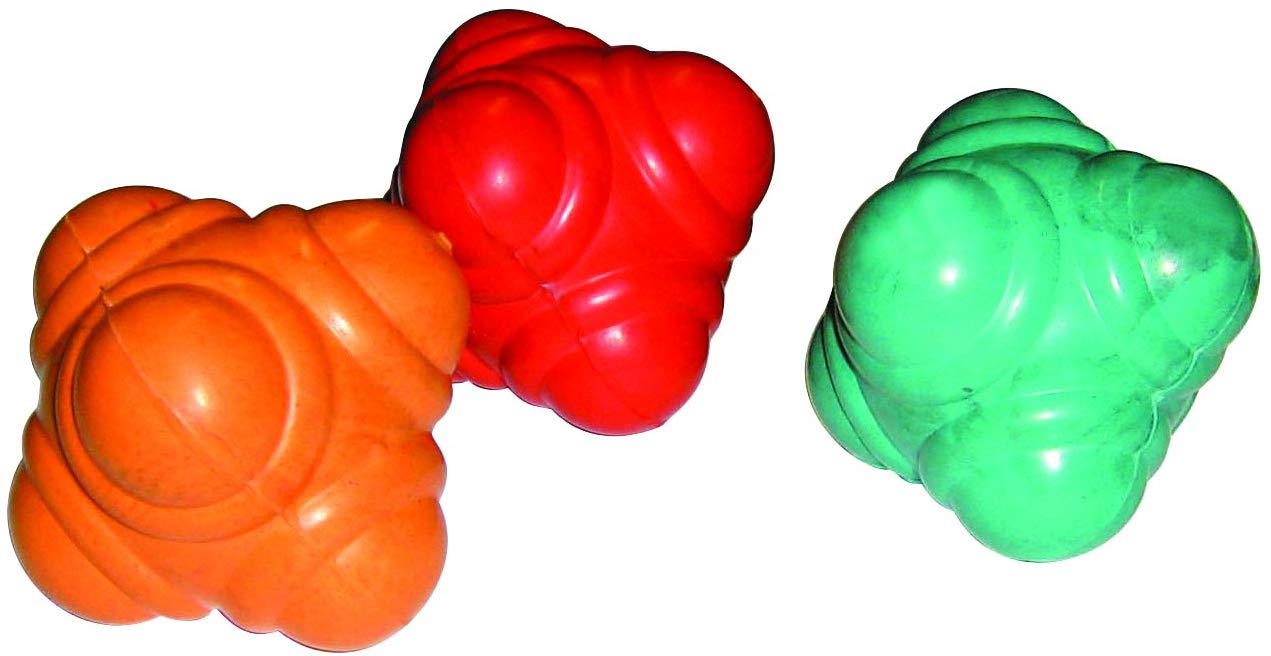 Sure Shot Unisex Child Reaction Ball (pack Of 4) - Green/Red/Orange, 7 cm