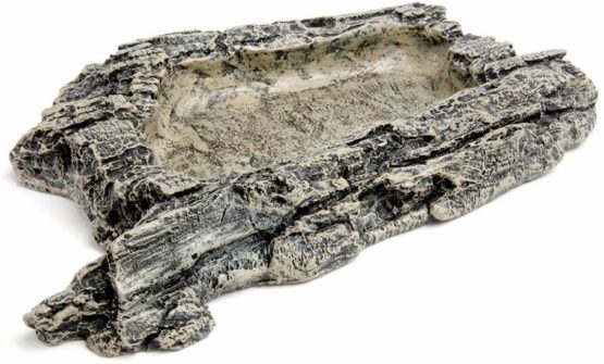 Komodo Habitat Rock Bowl, Small, Rock Bowl for Reptiles, Amphibians, Small Animals, Reptile Feeding Bowl, Feeding Bowl for Vivariums and Terrariums