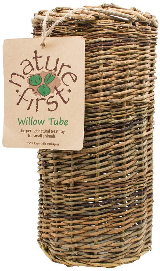Nature First Large Willow Tube Playing Hiding Toy Teeth Trimmer for Hamsters Rats & Small Animals - 32cm, Grey - Image 4