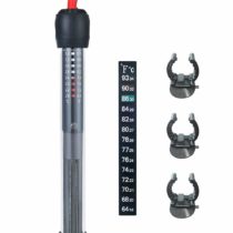 HITOP HP-608 Submersible Aquarium Heater 100W 200W With Thermometer and Extra Sucker Cup (100W)