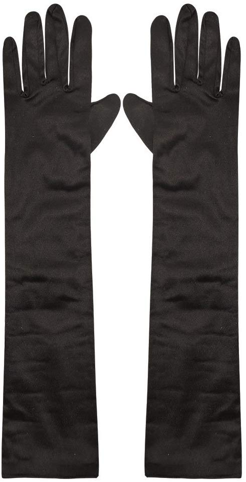 Paper Umbrella FLAPPER 5 PIECE SET Ladies Charleston Fancy Dress 1920's (BLACK) - Image 3