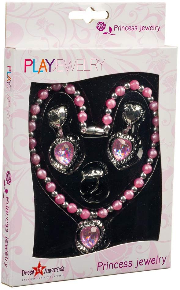 Dress Up America Jewelry Set For Little Girls, Princess Jewellery Box Includes Beautiful Necklace, Bracelet & Earring - Image 3