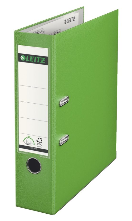 Leitz Lever Arch File, Light green, A4, 80mm width, Plastic, 10100050