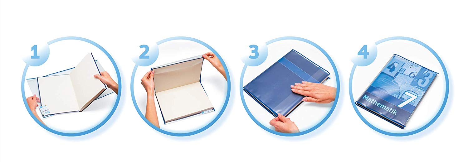 HERMA Clear School Book Cover (30 x 54 cm) Made of Sturdy Plastic, with Inscription Label 7300 - Image 4