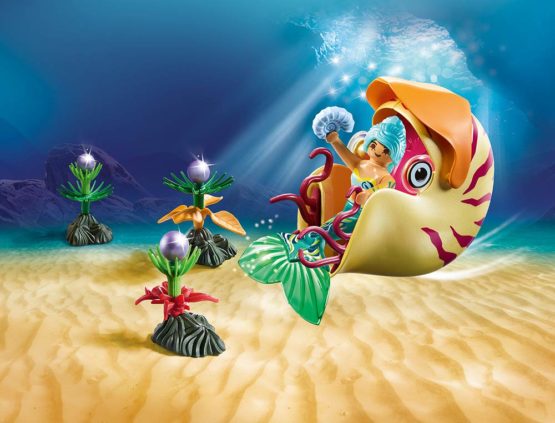 Playmobil 70098 Magic Mermaid with Snail Gondola, Colourful - Image 2