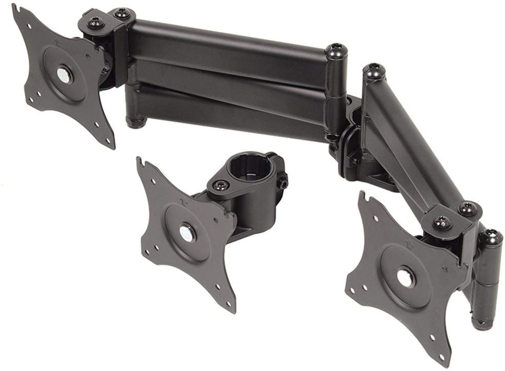 Maclean Brackets MC-691 Triple Monitor Arm LED LCD Plasma Screen Desk Mount 13"-27" 8kg, schwarz, 52x31x14 cm - Image 4
