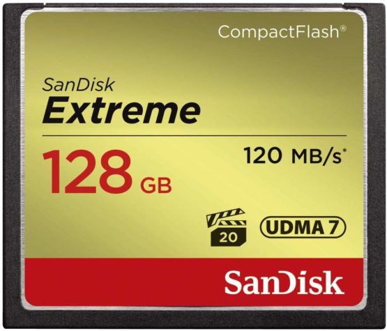 SanDisk Extreme 128 GB UDMA7 CompactFlash Card - Black/Gold