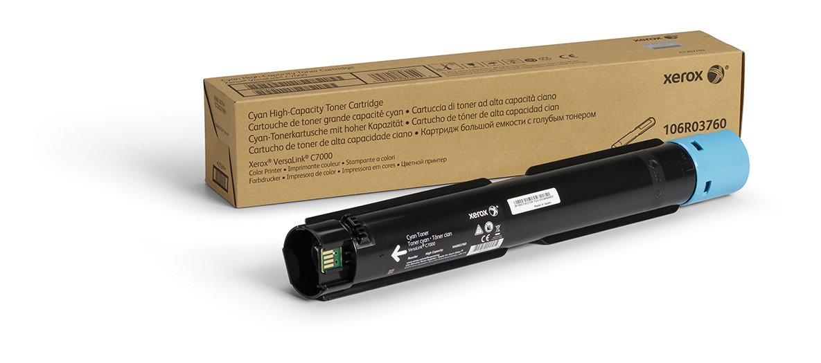 Xerox Genuine VersaLink C7000 Cyan High Capacity Toner Cartridge (10,100 Pages) - 106R03760, 10100 Page Yield