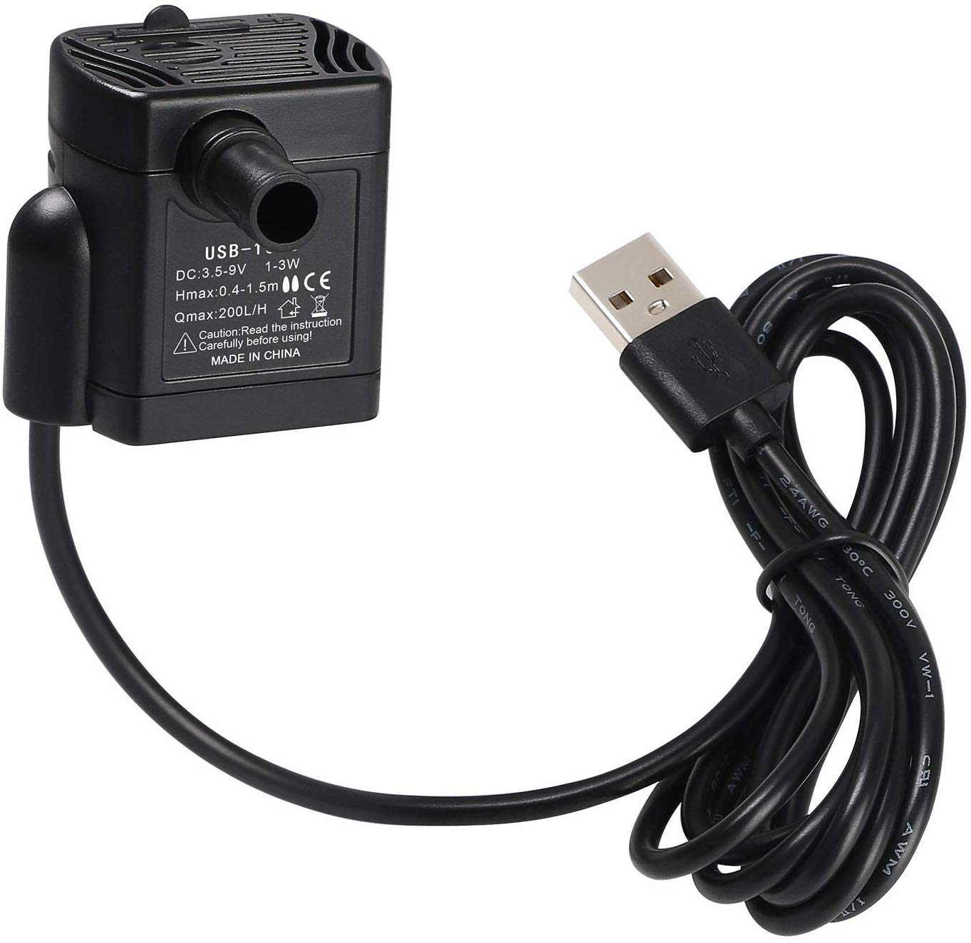 flintronic Submersible Water Pump, 200L/H USB Water Pump for Aquarium Fish Tank