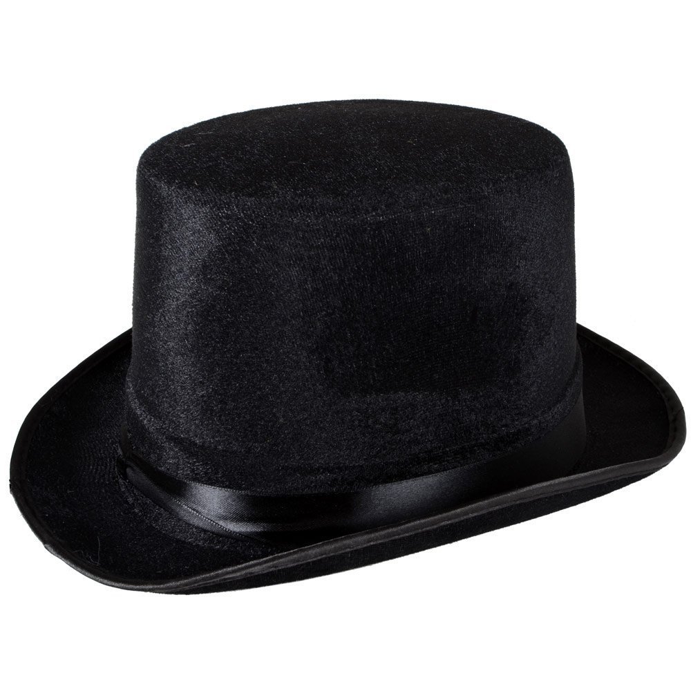 HENBRANDT Adult Black Velour Top Hat