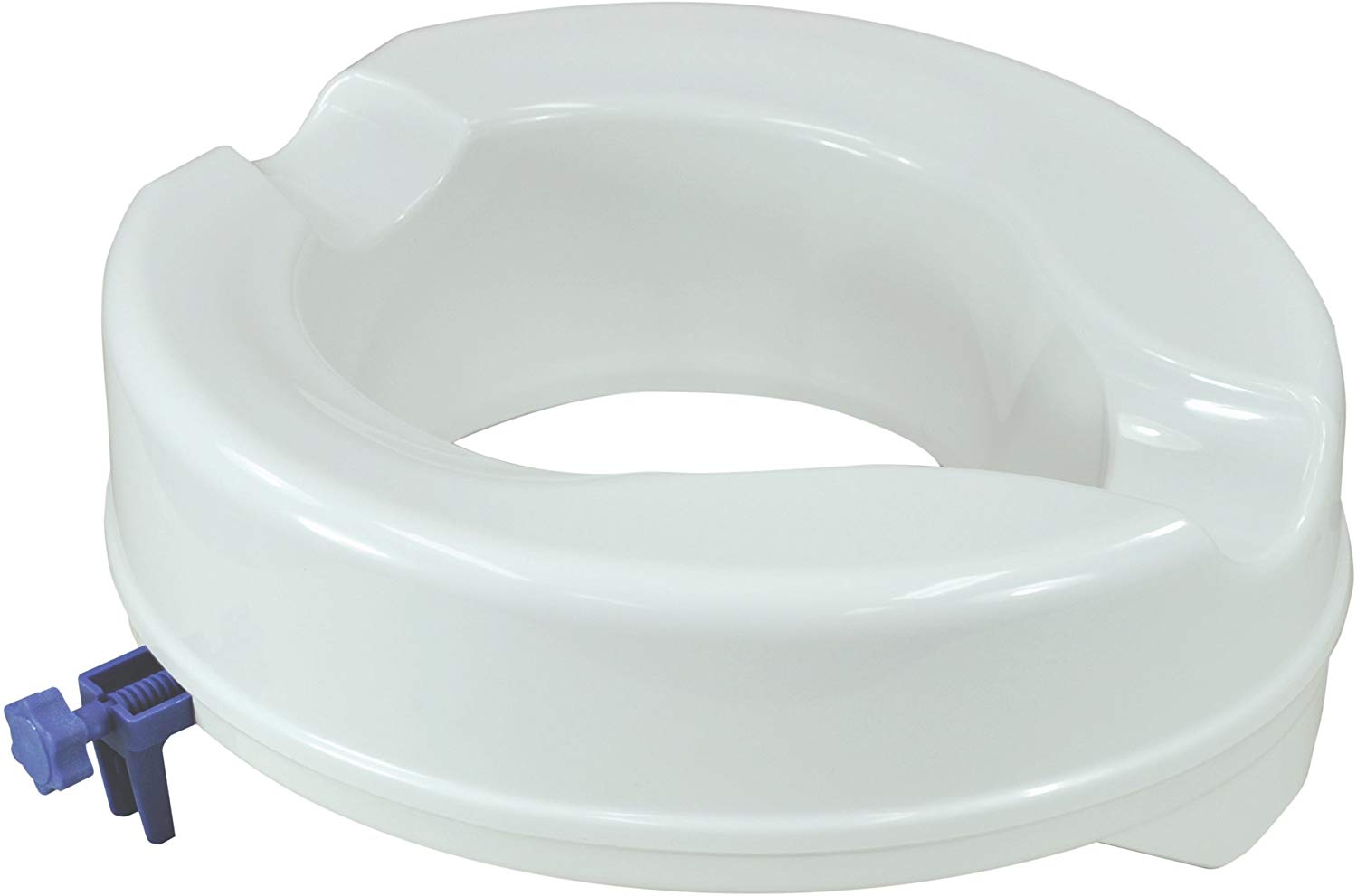 Aidapt 100mm (4") Elevation Raised Comfortable Toilet Seat Easy Fit White, 100 mm (Pack of 1)