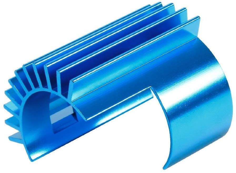 TAMIYA 300054571 TT-02 Anodised Aluminium Motor Heatsink, Blue anodised, 3.81x6.35x7.87cm