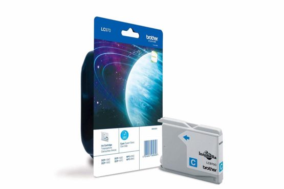 Brother LC-970C Inkjet Cartridge, Cyan, Single Pack, Standard Yield, Includes 1 x Inkjet Cartridge, Brother Genuine Supplies