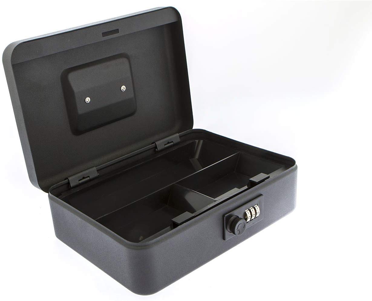 Sterling CB03CBK 10" Combination Lock Cash Box - Black - Image 3