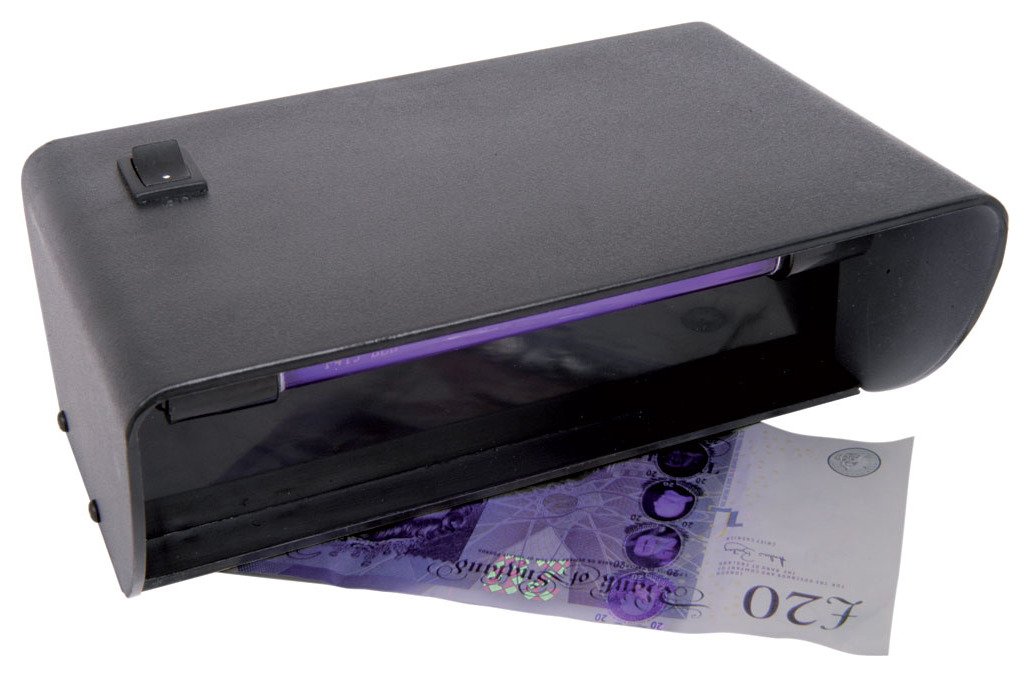 Mercury Official Bank Note & Document Checker, Detect Fake Currency using Ultraviolet Light, Black