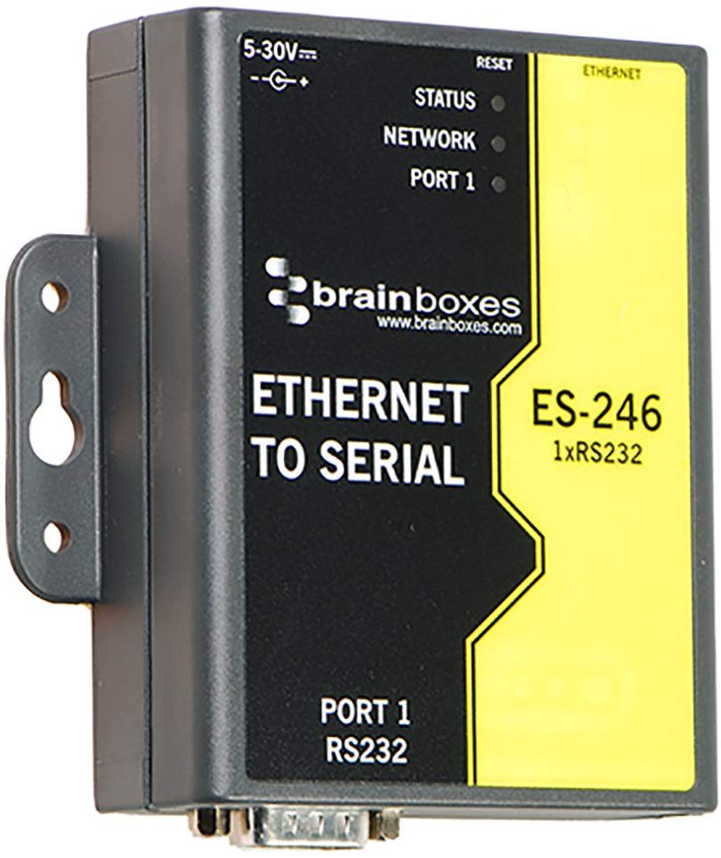 Brainboxes 1 Port RS232 Ethernet to Serial Adapter, Compact Industrial