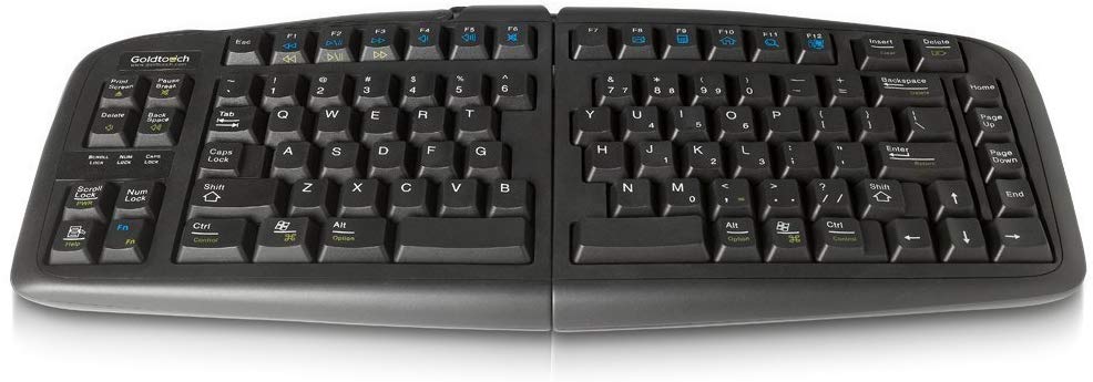 Goldtouch Adjustable QWERTY Keyboard V2 for MAC/PC Black - US layout
