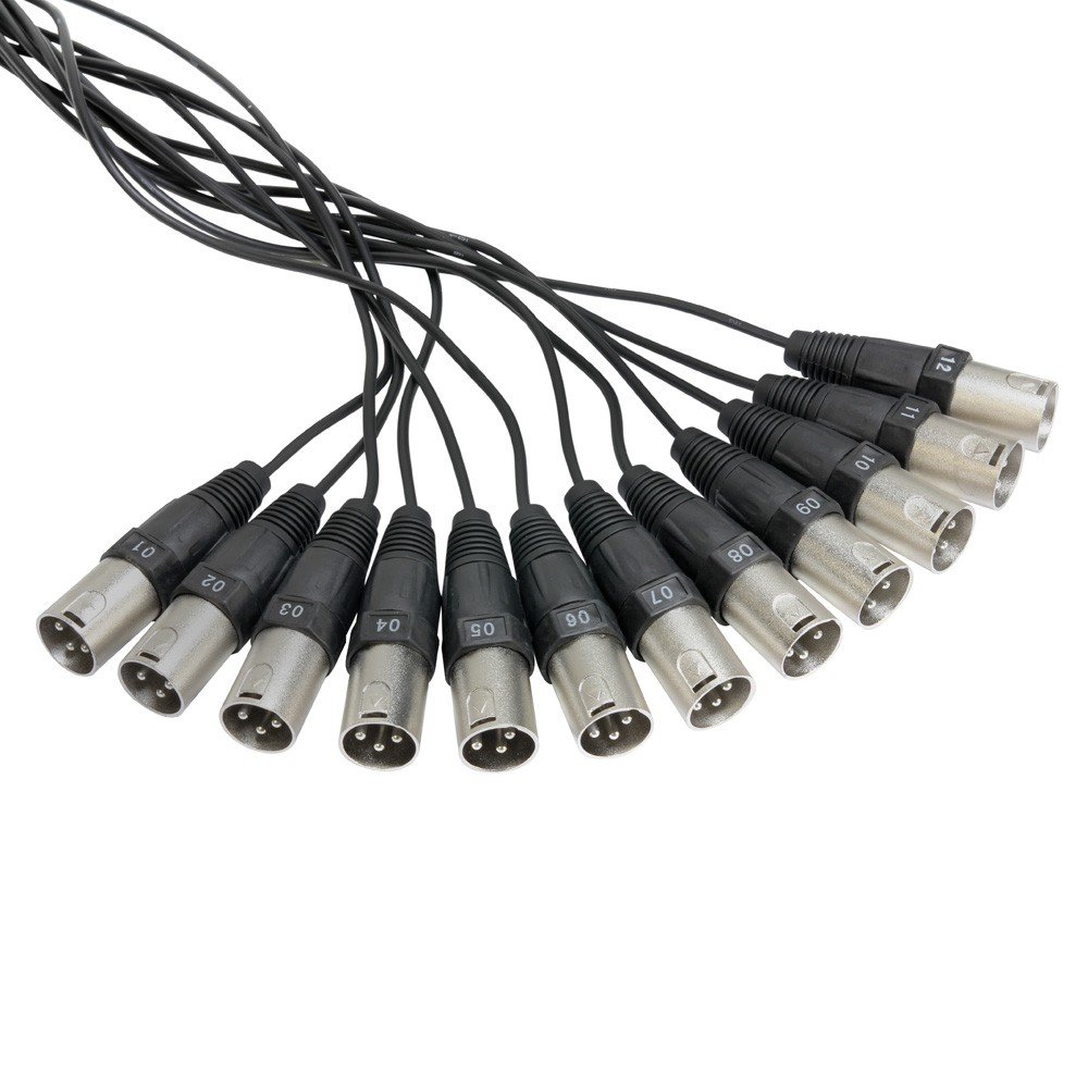 Adam Hall 10m Cables Stage Box 12/0, Black, 10 meters - Image 2