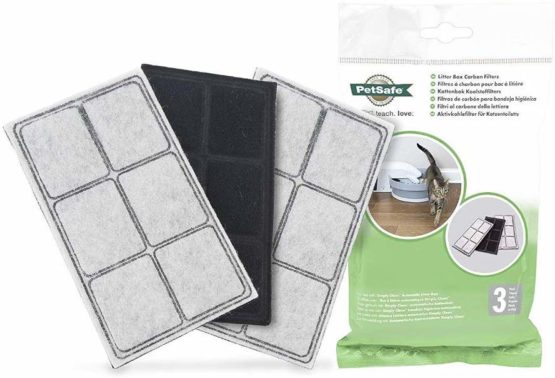 PetSafe Litter Box Replacement Carbon Filters For Use with Simply Clean Automatic Cat Litter Box, Pack of 3