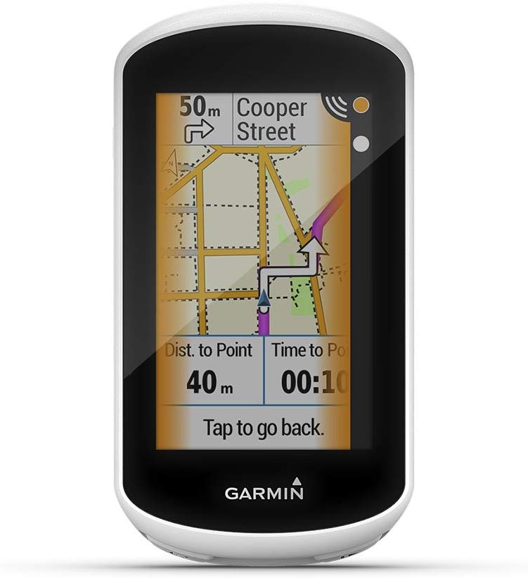 Garmin Edge Explore Touchscreen Touring Bike Computer with Connected Features, White, white/black