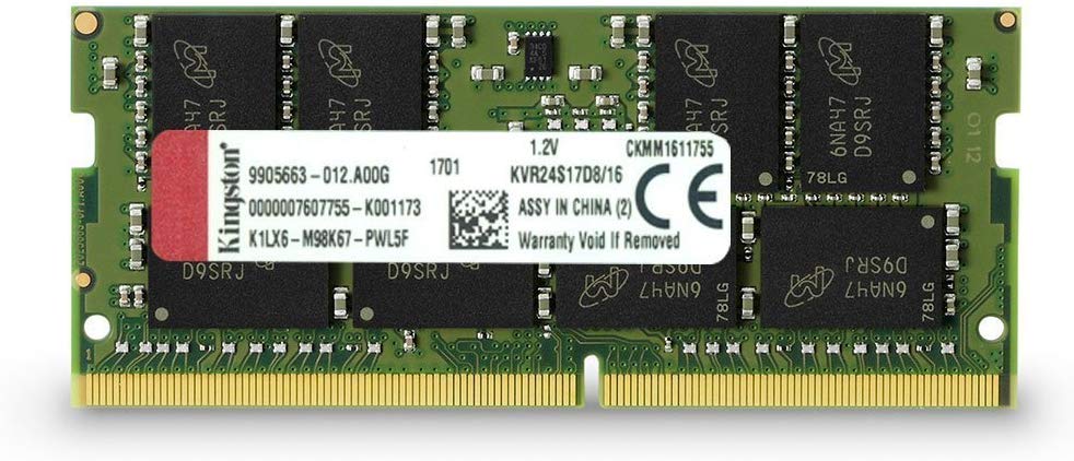 Kingston KVR24S17D8/16 16 GB Value DDR4 RAM Memory - Multi-Colour, 16 Go (1 x 16Go)